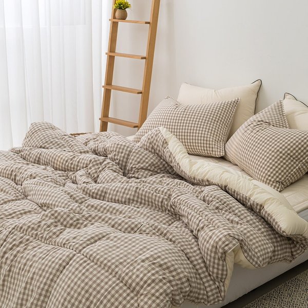 더블리 지젤체크 순면 차렵이불 Q 풀세트