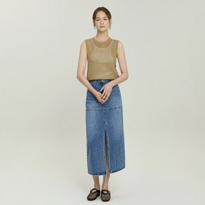 [25 S/S] 잇미샤 H라인 데님 롱 스커트 ITP6ZDS900