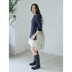 BOAT NECK BLOUSE / NAVY