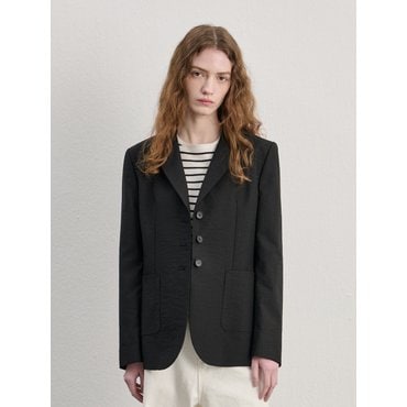 써누스 OUT946 SS CN 3 BUTTON OUT POKET - BLACK
