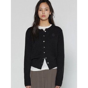 BASIC WOOL KNIT CARDIGAN BLACK