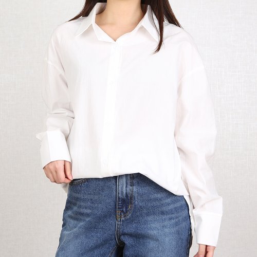파라노말샵 / 7색 무지 베이직 오버핏 롱 셔츠 남방 (파라노말샵)