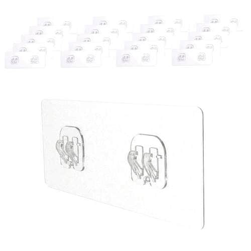 무타공접착패드 더블후크 대형 소품걸이 20p
