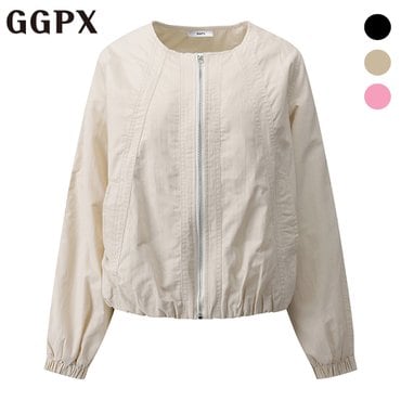 GGPX 노카라 사선 절개 밴딩 점퍼 (GP3JP002F)