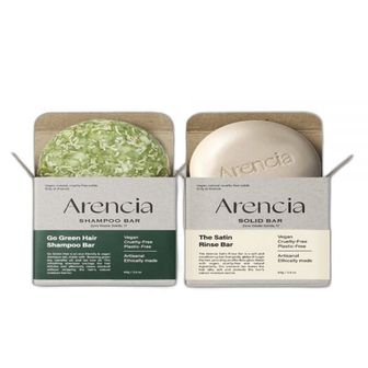  Arencia 고그린헤어 샴푸바 & 더 새틴 린스바 세트 160g