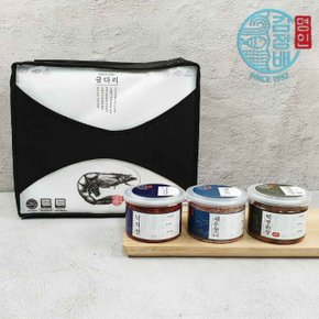 굴다리식품 김정배 명인젓갈 선물세트 실속 1호 B(백명란젓 파지250g, 새우추젓250g, 낙지젓250g)