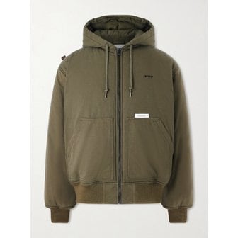 더블탭스 패디드 코튼 캔버스 후드 집업 재킷 46376663162924363