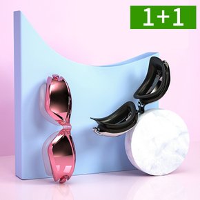 1+1 김서림방지 성인 수경 수영 물안경