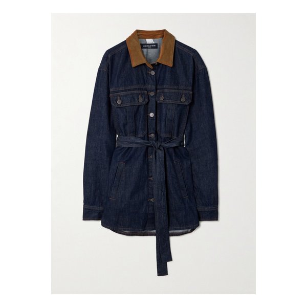 베로니카비어드 미카엘라 벨트 코듀로이 트리밍 데님 재킷 네이비 1647597341734765