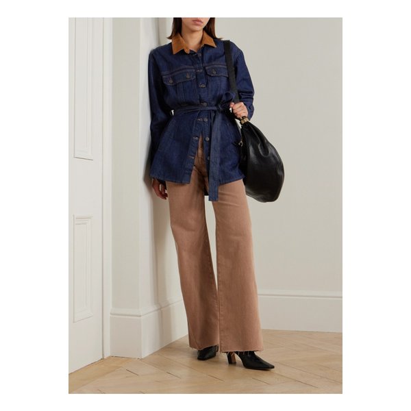 베로니카비어드 미카엘라 벨트 코듀로이 트리밍 데님 재킷 네이비 1647597341734765