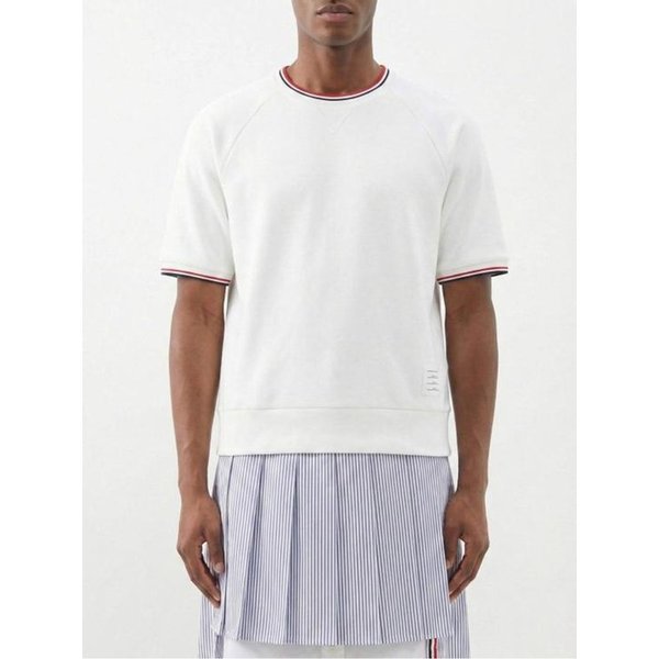 26SS 톰브라운 반팔 티셔츠 MJT558A J0249 100 WHITE DOM