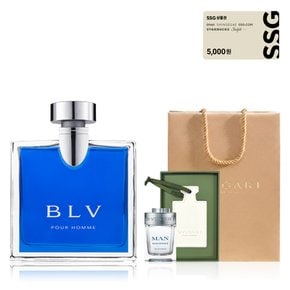 [쇼핑백] [단독/상품권]블루 뿌르 옴므 오 드 뚜왈렛 100ML(5ML+퍼퓸 세라믹)
