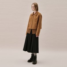 ECO SUEDE ZIP-UP JACKET_CAMEL