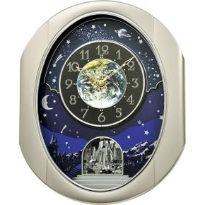 독일 리듬 아날로그 시계 인테리어 Rhythm Clocks Peaceful Cosmos II Magic Motion Clock 15014