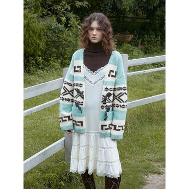 그린버터 Alpaca Duffle Cardigan (Mint)