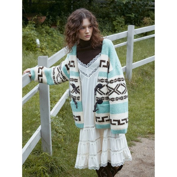 Alpaca Duffle Cardigan (Mint)