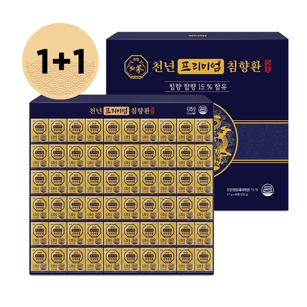 [쇼핑백증정](1+1)천년프리미엄침향환 60환