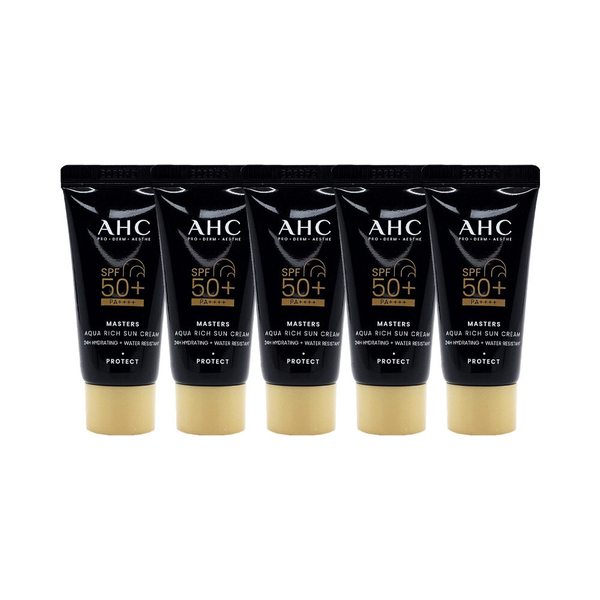 마스터즈 아쿠아 리치 선크림 대용량 썬크림 여행용 10ml 5개