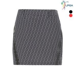 여성 전판 패턴 스트레치 큐롯  L183CU501P _P300450992