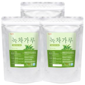 국내산 녹차 가루 분말 300g 3팩 녹차라떼 말차라떼