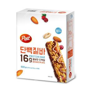 포스트 단백질바 500g 10개입 프로틴 에너지바 간편식 과자