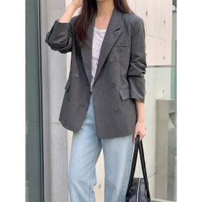 스트라이프 더블 자켓 YMSH26FW019_P434096159