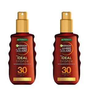 가르니에 아이디얼 브론즈 선크림 스프레이 Garnier Bronze Protective Oil Sun Cream 150ml 2개