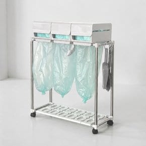 담다 뽑아쓰는 이지컷 재활용 분리수거함 + 비닐롤 3개 이동식 대용량 리필형 쓰레기통