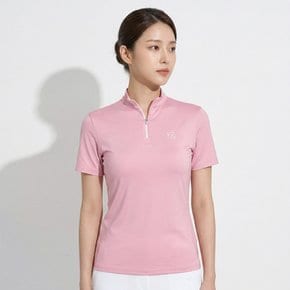 써니데이즈 여성 냉감 하프집업 반팔 골프 런닝 캐주얼 티셔츠(W6ST20)