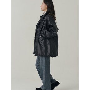 Winter Glossy Safari Jacket_Black