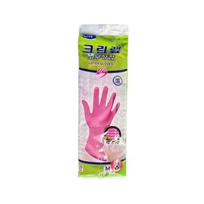 크린랩 미끄럼방지 핑크 고무장갑 중(M) 주방 식당