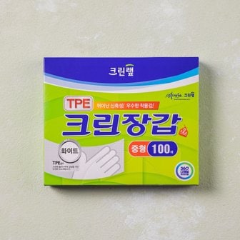 크린랩 (주)크린랩 TPE크린장갑 화이트 (중) 100매