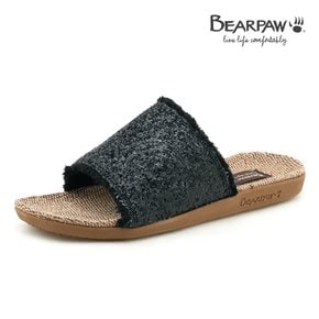 베어파우(BEARPAW) 21SS 여성 STRAW II 블링블링 가볍고 발편한 슬리퍼 블랙(K103143)