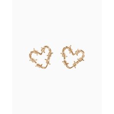 FETISH 하트 철조망 스터드 귀걸이 HEART EARRINGS SMALL GOLD VERMEIL