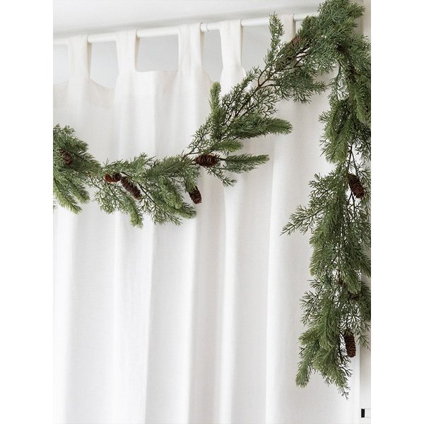 180cm 풍성한 솔전나무 가랜드 단품 크리스마스 장식 벽트리 테이블데코