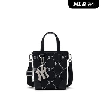 MLB [코리아공식]다이아 모노그램 자카드 미니 크로스백 NY (Black)