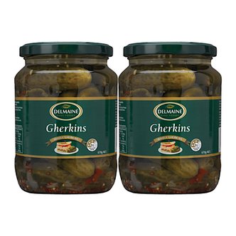  델메인 홀 미니 오이 피클 Delmaine Whole Gherkins 670g 2개