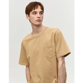 [23SS] [MAISON LABICHE] 브라운 포켓배색 면 반팔티셔츠 RATS3EML4W1