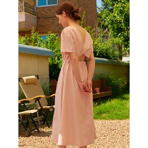 SUMMER LINEN TWIST ONE-PIECE PINK