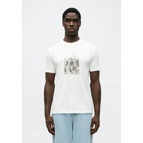 Armani Exchange 아르마니 익스체인지 프린트 티셔츠 - 오프 화이트 6963815