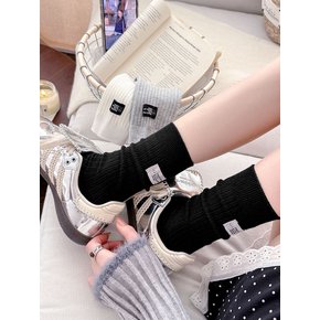 ARKVE 뒷탭 골지 면 여성 여자 패션 양말 SOCKS