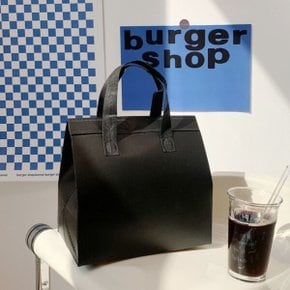 1개 블랙 24x24 부직포 보냉가방 보온백 일회용 보냉