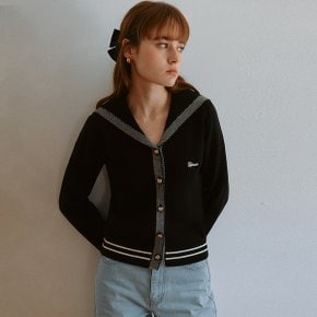 SAILOR COLLAR CARDIGAN BLACK