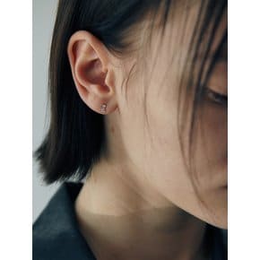 [925 silver] Deux.silver.172 / carre dew earring