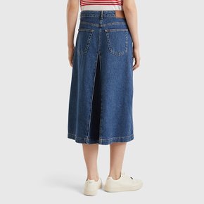 Incision line denim skirt_4YO7D003T901