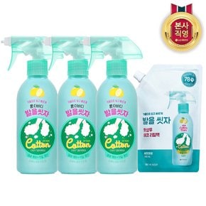 온더바디 코튼풋 발을씻자 풋샴푸 레몬 385ml 3개 + 리필 500ml 1개