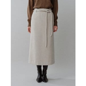 모한 TFW RACCOON WOOL H-LINE SKIRT_2COLORS