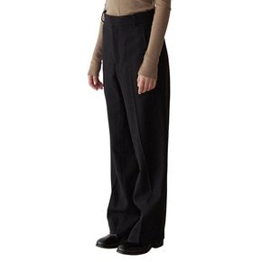 COTTON WOOL LOW-RISE PANTS(BLACK)