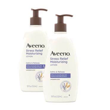 아비노 [해외직구] Aveeno 아비노 스트레스 릴리프 모이스처라이징 바디로션 라벤더 532ml 2팩