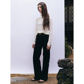 Velvet Denim Pants_Black